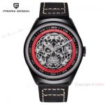 New Replica Pagani Design Black PVD Skeleton Skull Men Watch
